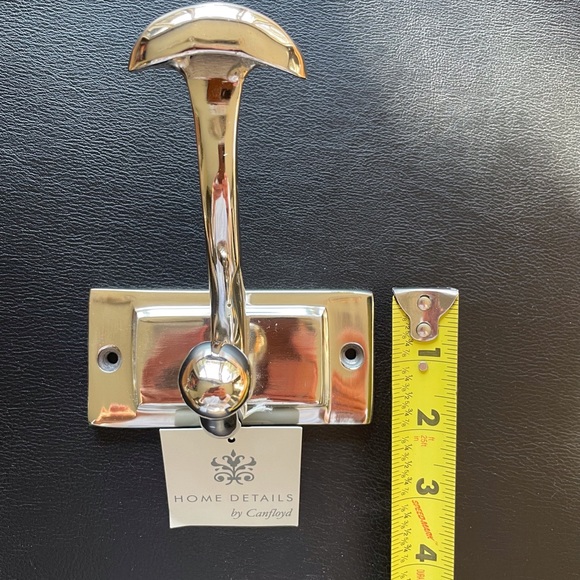 Pair of chrome coat hooks by Canfloyd - Picture 2 of 5